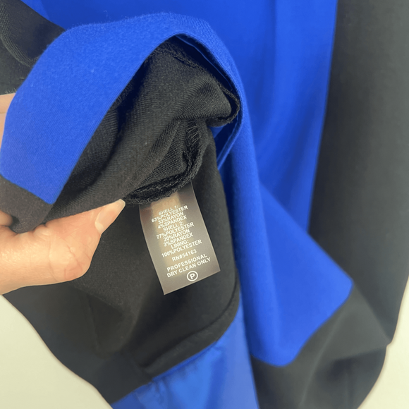 Calvin‎ Klein Women's Sleevless Sheath Dress Blue Black Sz 10 - Picture 6 of 7